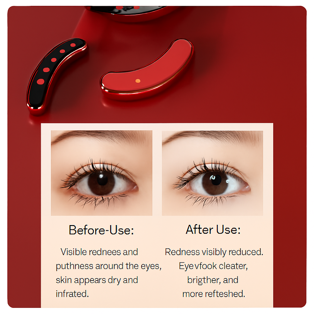 Compact Eye Massager with Soothing Heat for Puffy Eyes Relief
