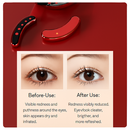 Compact Eye Massager with Soothing Heat for Puffy Eyes Relief