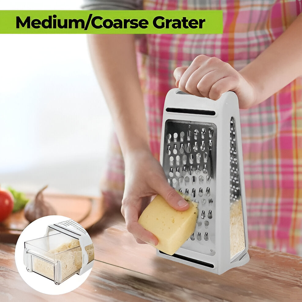 Sharp Stainless Steel Box Grater for Easy Cooking Prep