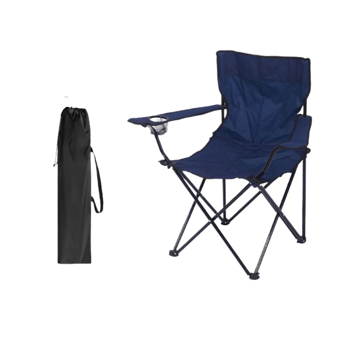 Folding Outdoor Recliner Chair with Shade and Drink Holder