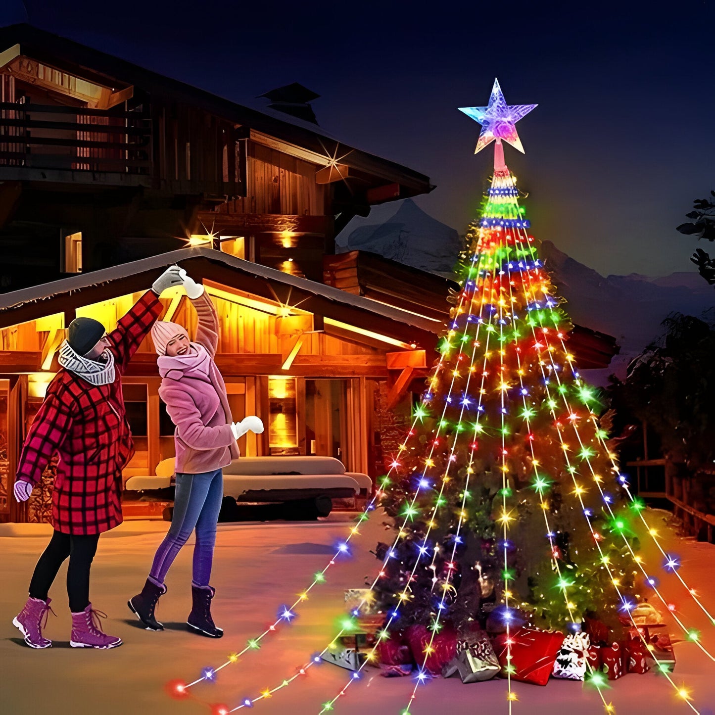 Outdoor String Fairy Lights with 8 Color Modes