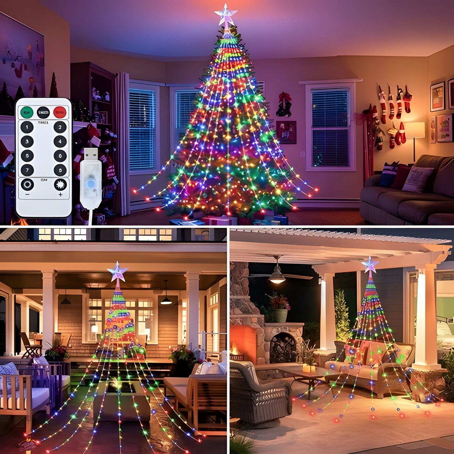 Outdoor String Fairy Lights with 8 Color Modes