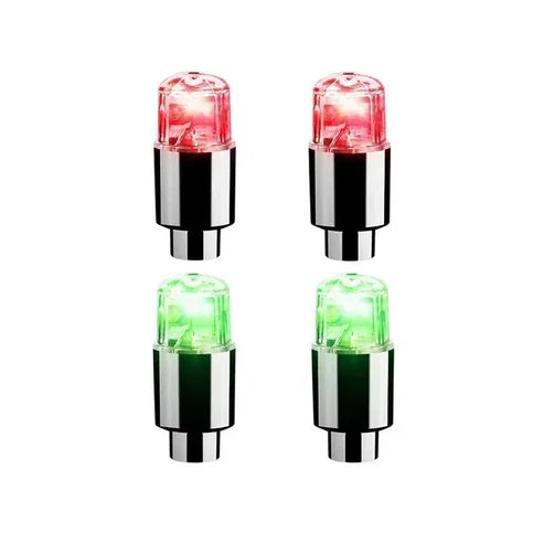 Colorful LED Tire Valve Caps for Bike Wheels