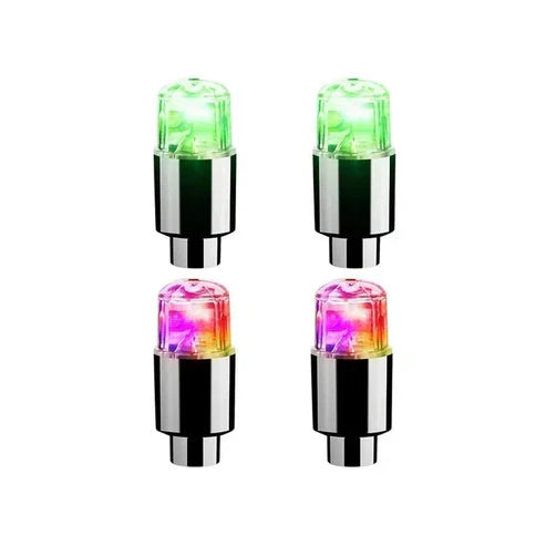 Colorful LED Tire Valve Caps for Bike Wheels