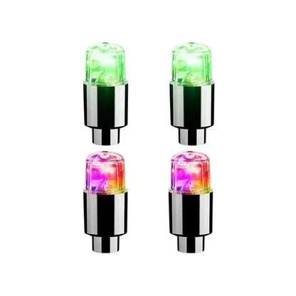 Colorful LED Tire Valve Caps for Bike Wheels