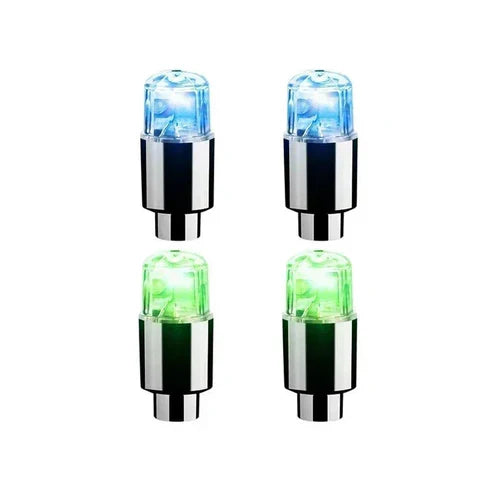 Colorful LED Tire Valve Caps for Bike Wheels