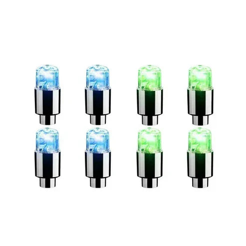 Colorful LED Tire Valve Caps for Bike Wheels
