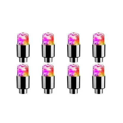 Colorful LED Tire Valve Caps for Bike Wheels
