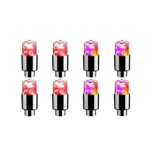Colorful LED Tire Valve Caps for Bike Wheels