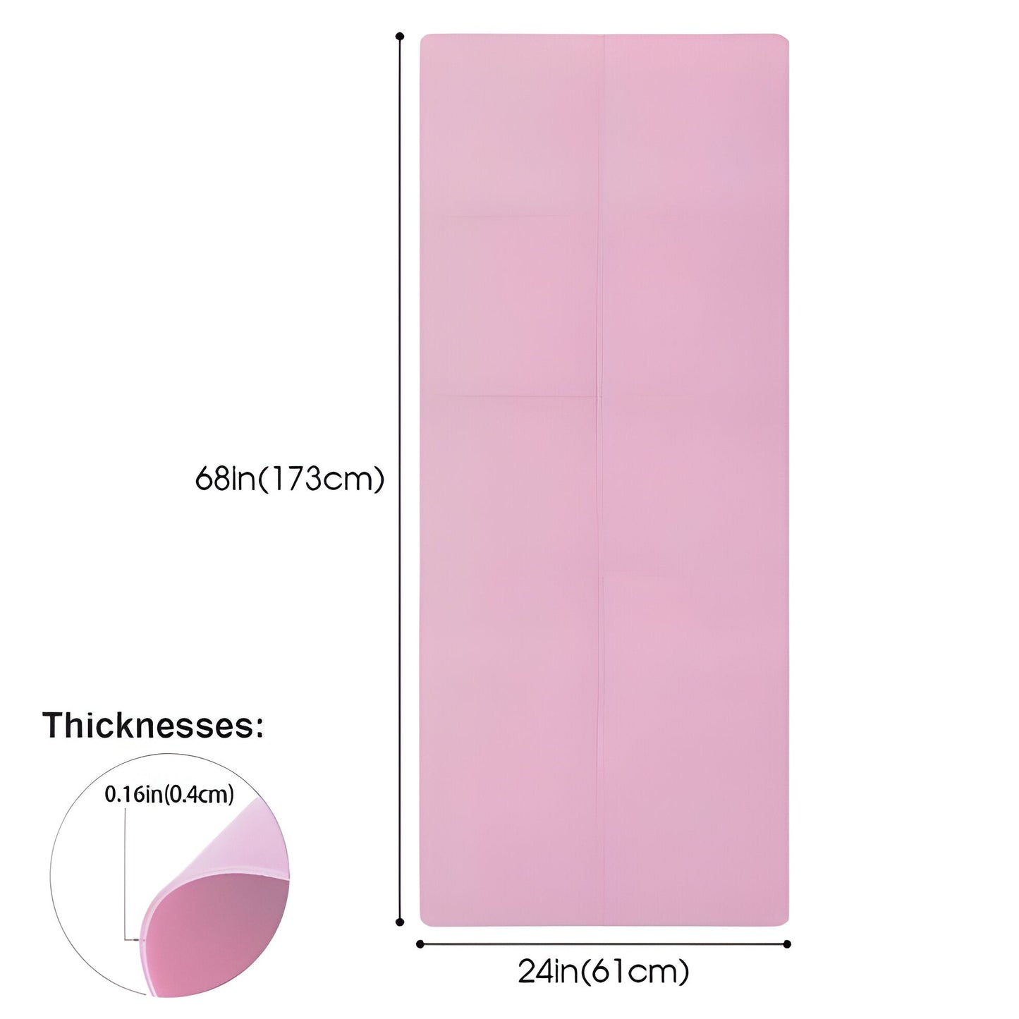 Thin 4mm Exercise Yoga Mat for Home Workout