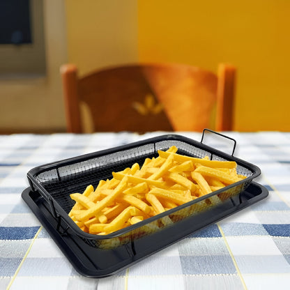 Easy Clean Air Fryer Tray Set with Compact Storage Rack