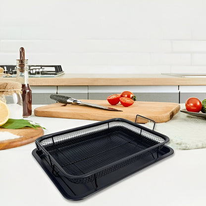 Easy Clean Air Fryer Tray Set with Compact Storage Rack