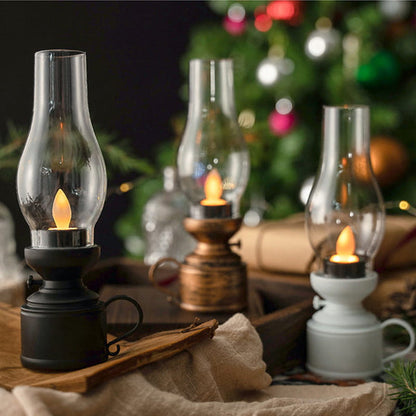 Retro Style LED Lantern, Flickering Flame Effect - Hehif
