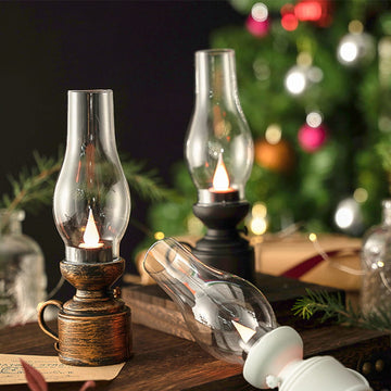 Retro Style LED Lantern, Flickering Flame Effect