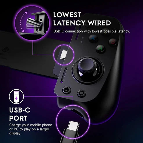 M10 Wireless Gaming Controller with Hall Sensors and Rubber Grip