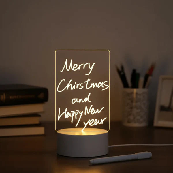 Bright Whiteboard with LED Light and Erasable Pen - Hehif