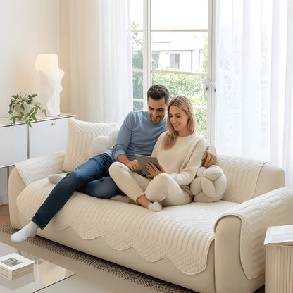 Plush Fuzzy Sofa Throw for Cold Weather Comfort
