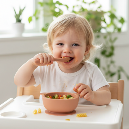 Easy Grip Baby Food Bowl and Spoon Set
