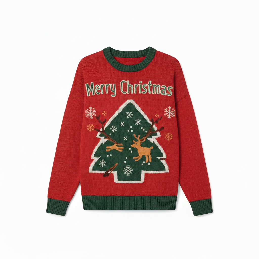 Warm Holiday Sweatshirt for Couples – Soft Knit Sweater