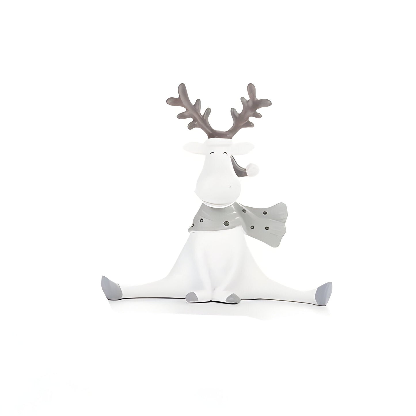 Colorful Reindeer Christmas Figurine 5.5 Inch Resin Decor