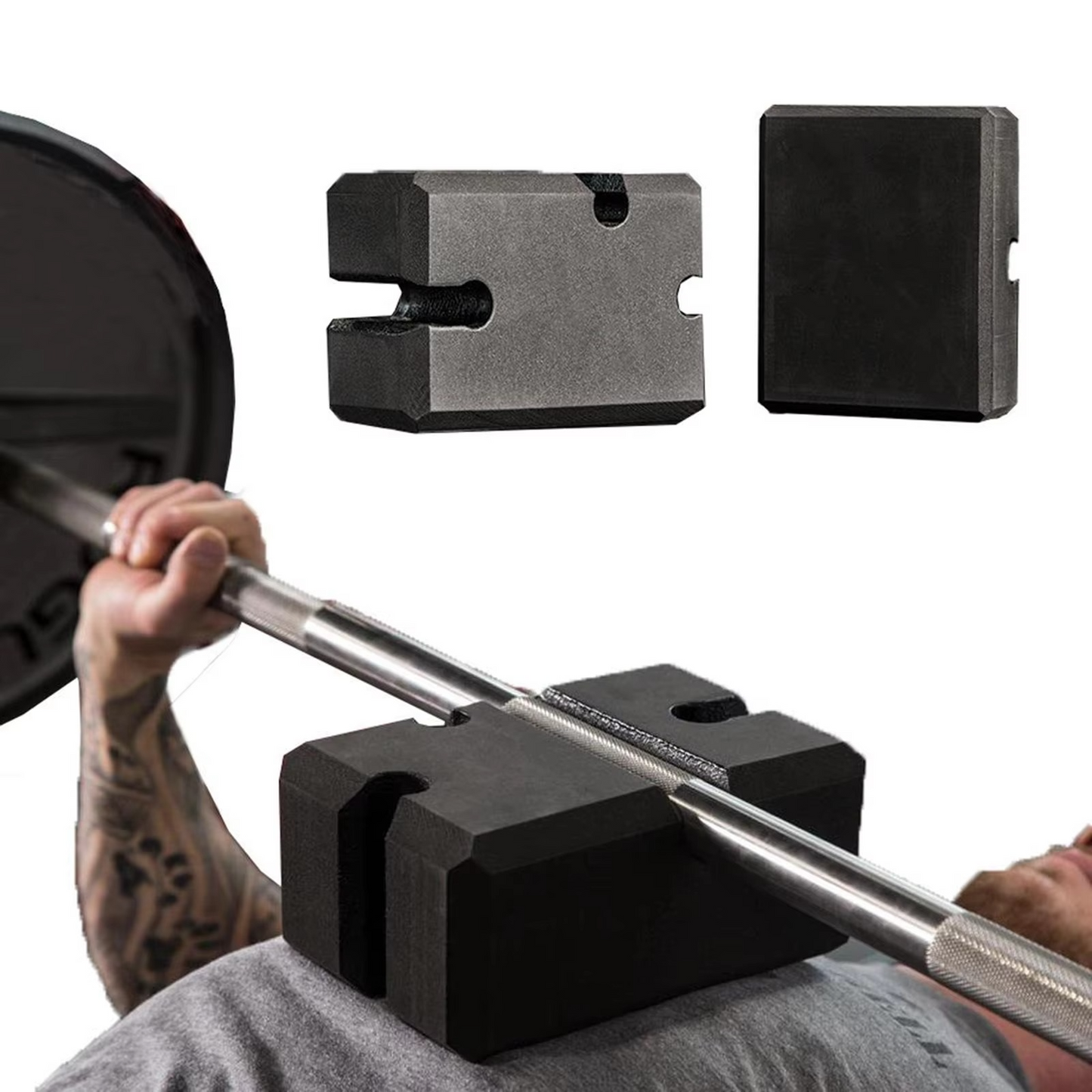 Heavy Duty Foam Barbell Trainer Block for Home Gym