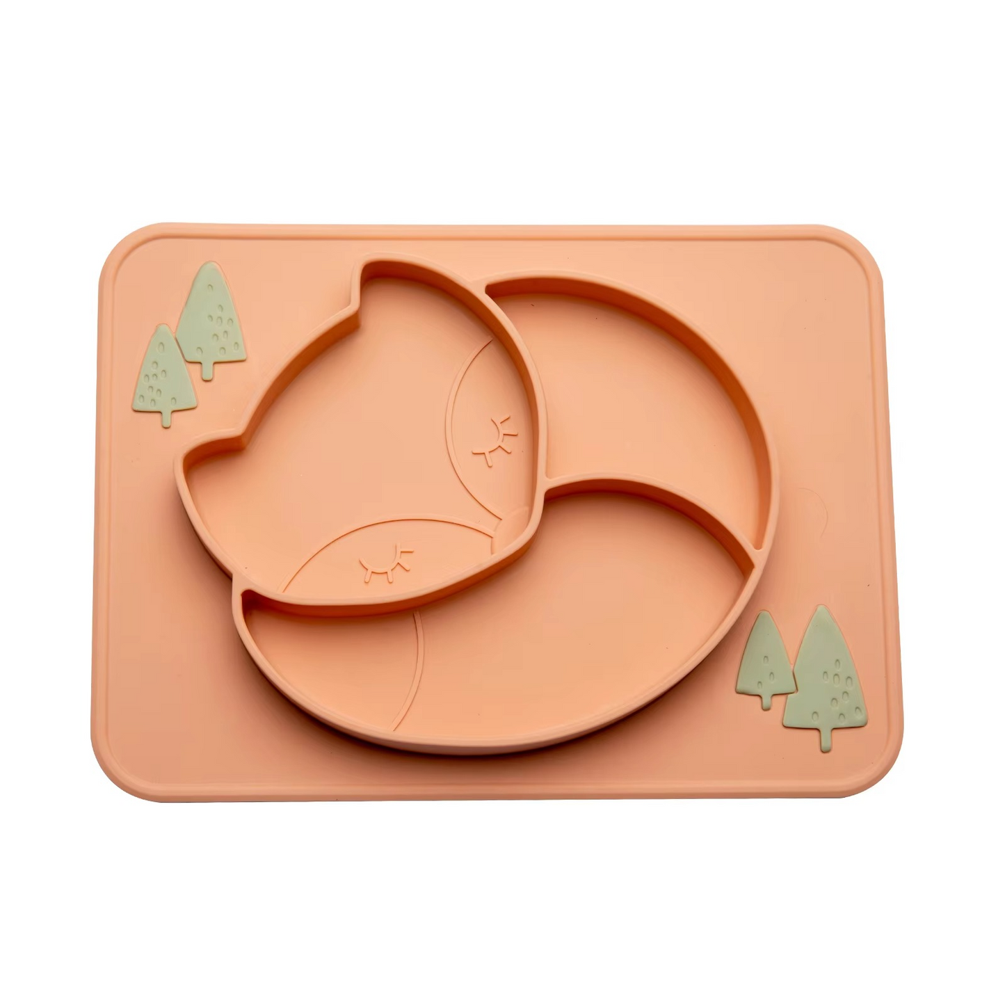 Soft Baby Food Plate with Cute Fox Character