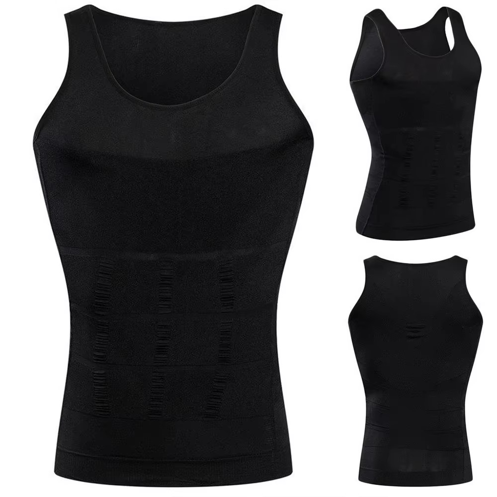 Men's Slim Fit Shapewear Vest with Waist Support - Hehif