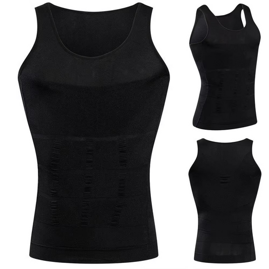 Men's Slim Fit Shapewear Vest with Waist Support - Hehif