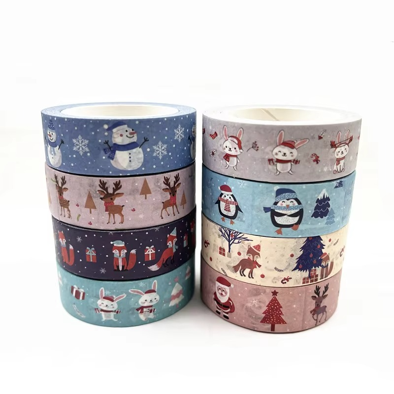 Fun Holiday Craft Tape with Snowflakes and Reindeer - Hehif