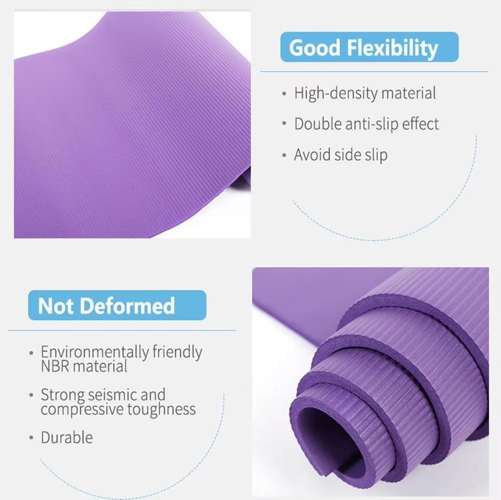 Premium Non Slip Yoga Mat with Cushion for Fitness Exercise