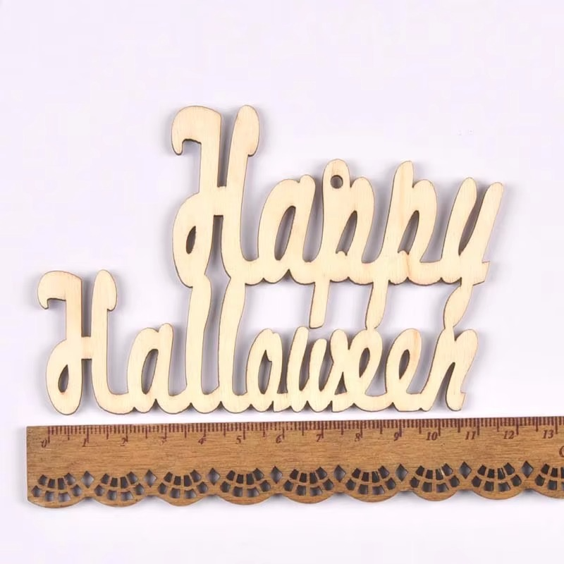 Spooky Wooden Decor Discs for Halloween Crafting
