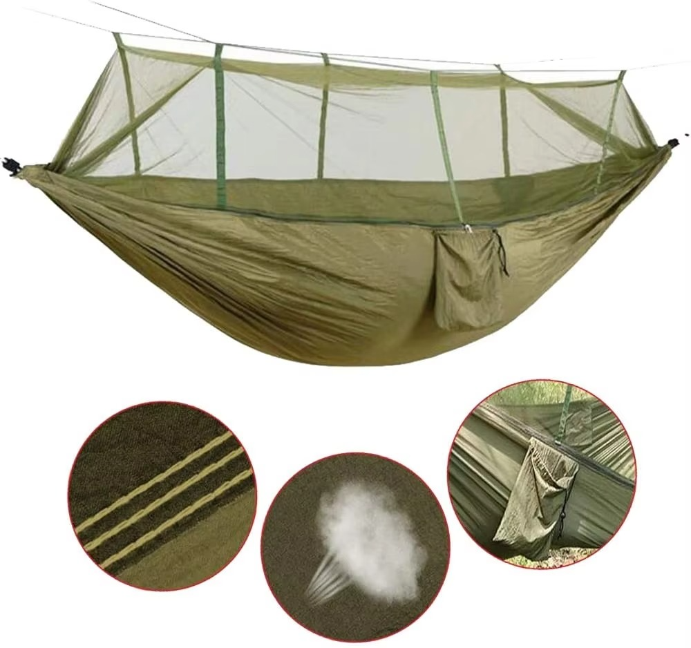 Compact 2-Person Camping Hammock with Bug Net