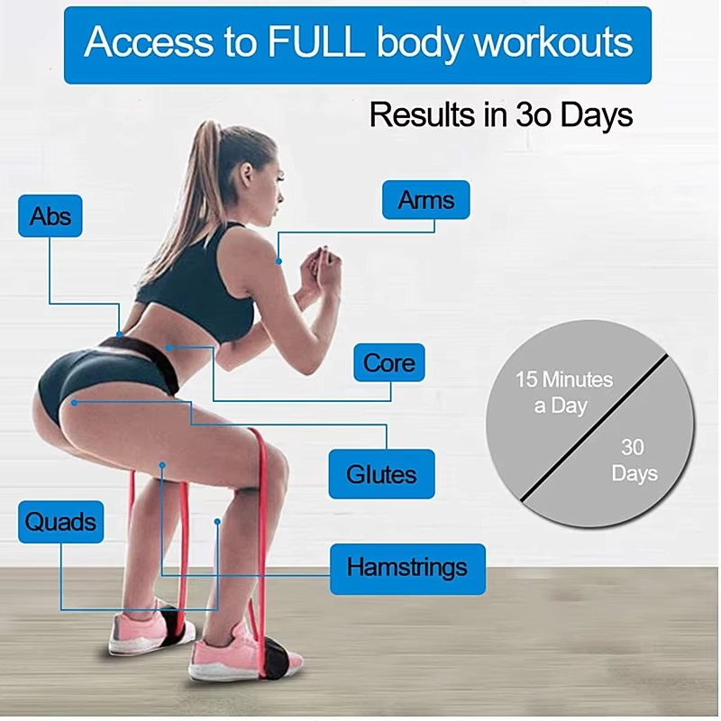 Adjustable Fitness Belt with Resistance Bands for Leg Workouts