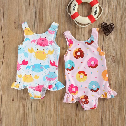Comfortable Baby Girl Swimsuit, Lightweight Summer Swimwear - Hehif