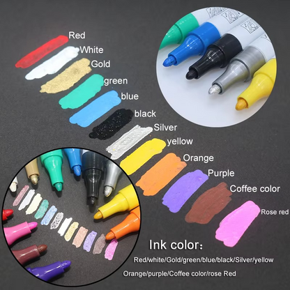 Durable Car Tire Marker Pen, Long Lasting Paint