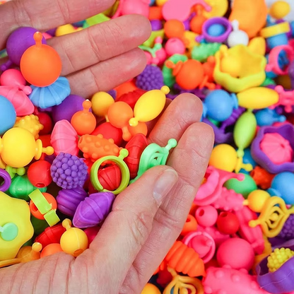 Fun Bead Craft Kit for Children, 100pc Jewelry Set