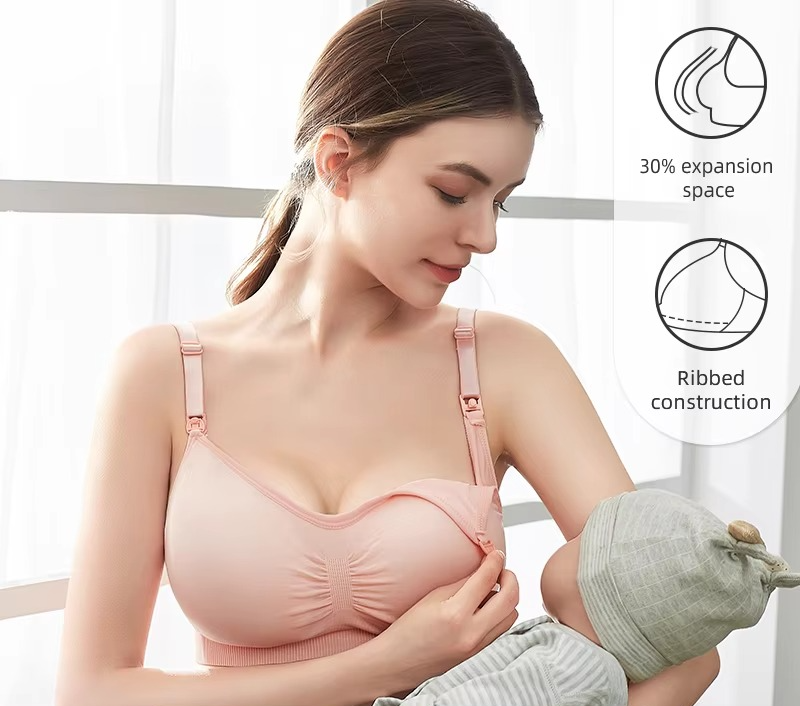 Comfortable Full Figure Maternity Bra, Wireless Nursing Bralette