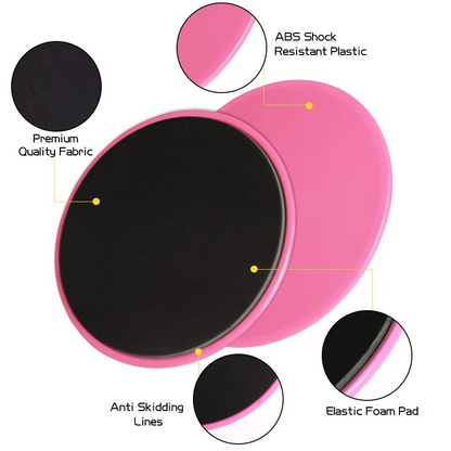 Low Impact Core Gliders for Home Exercise & Yoga