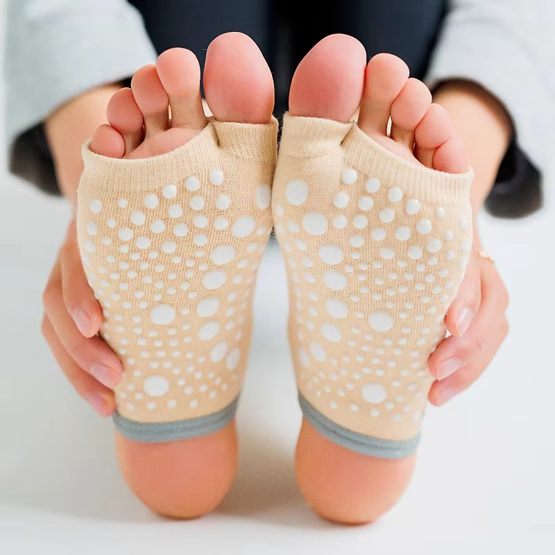Grip Yoga Socks for Women Cotton Non Slip Athletic Socks
