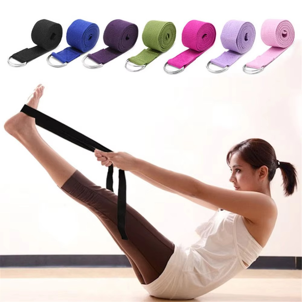 Durable Yoga Strap with Metal Buckle for Fitness Stretching