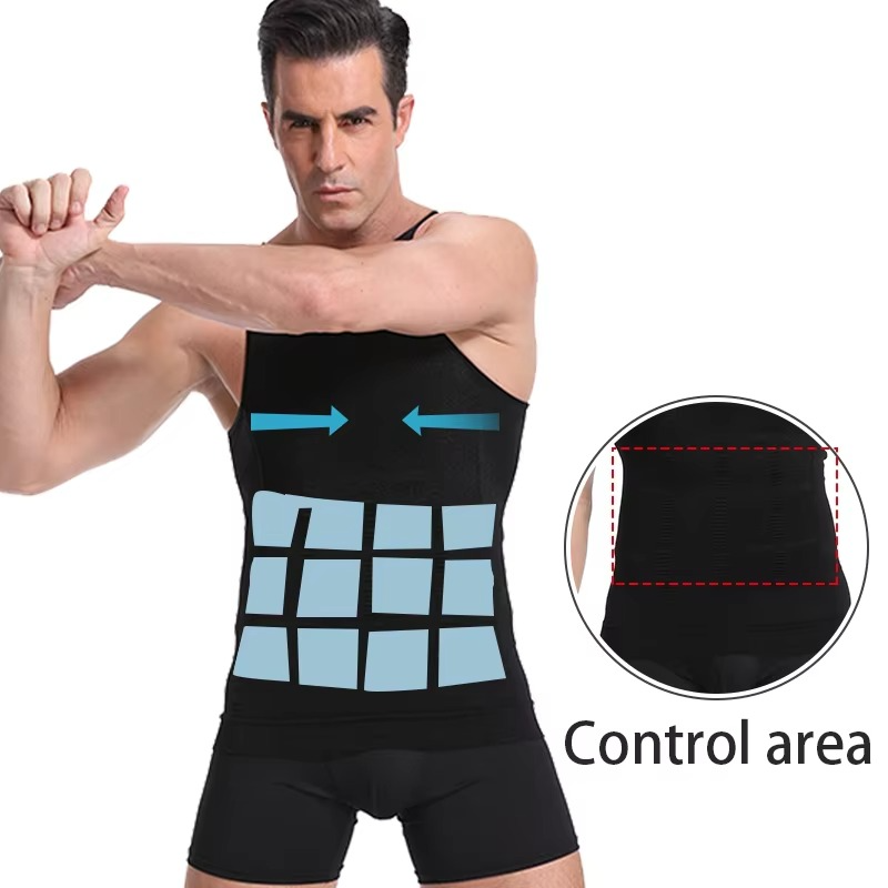Men's Slim Fit Shapewear Vest with Waist Support