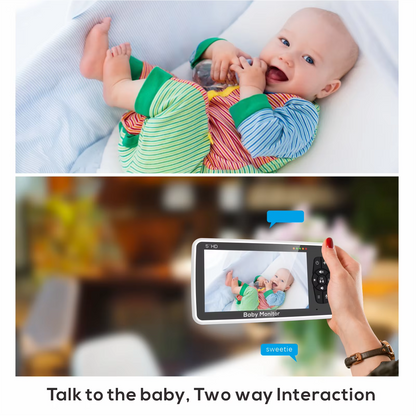 Large Screen Baby Video Monitor with Camera and Audio