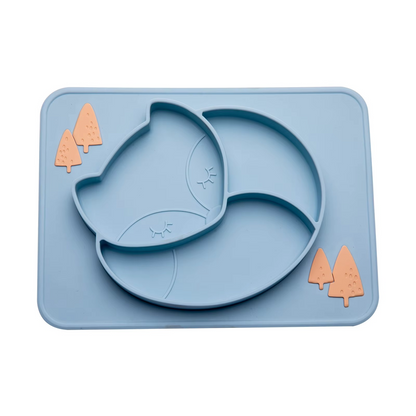 Soft Baby Food Plate with Cute Fox Character