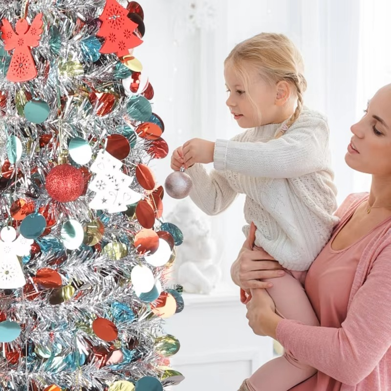 Easy Setup Sparkling 5ft Christmas Tree Decorative Artificial Tree