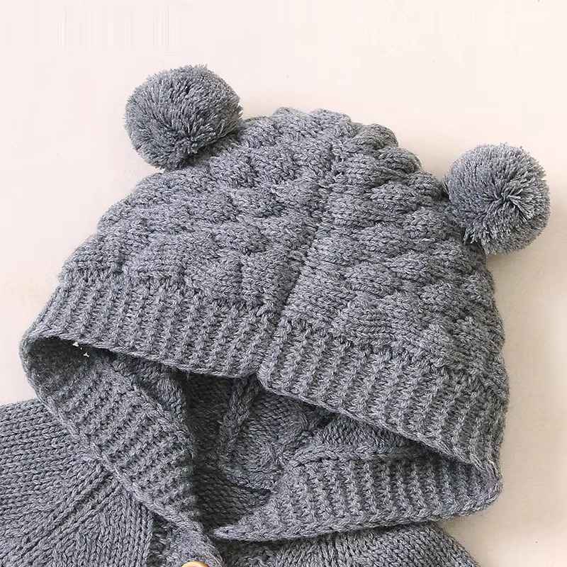 Soft Baby Jumpsuit with Cute Teddy Ears