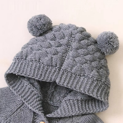 Soft Baby Jumpsuit with Cute Teddy Ears