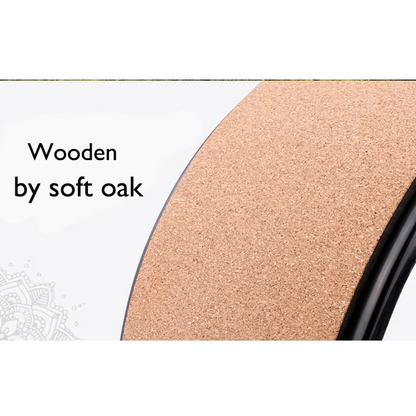 Natural Wood Yoga Wheel for Back Relief and Balance Exercise