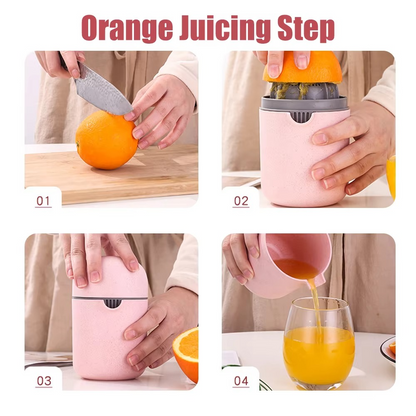 Compact Handheld Orange Squeezer - Easy Fresh Juice Anywhere