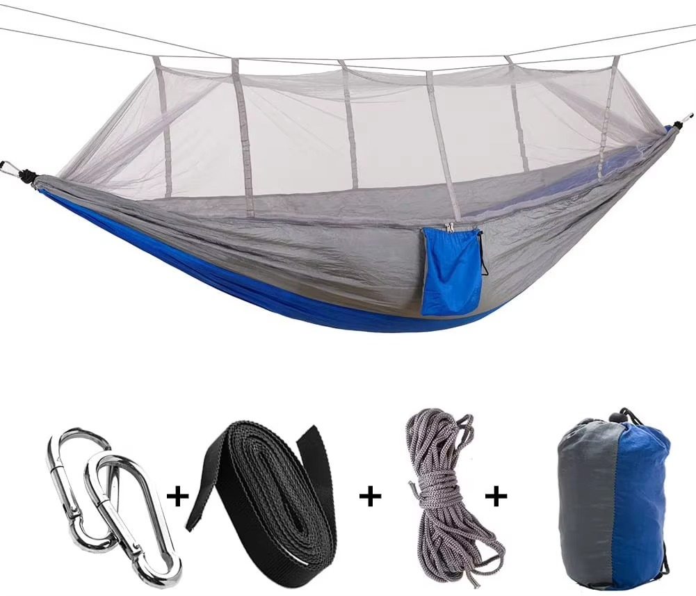 Compact 2-Person Camping Hammock with Bug Net