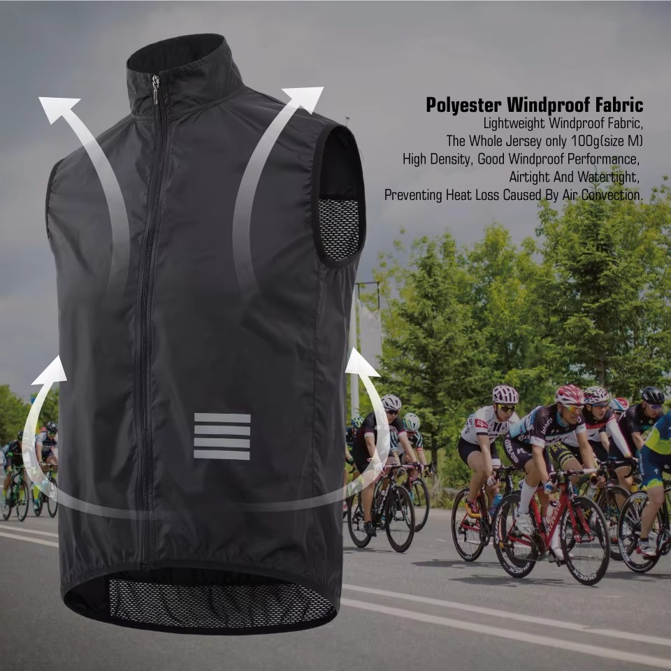 Waterproof Mens Cycling Gilet Windbreaker Vest
